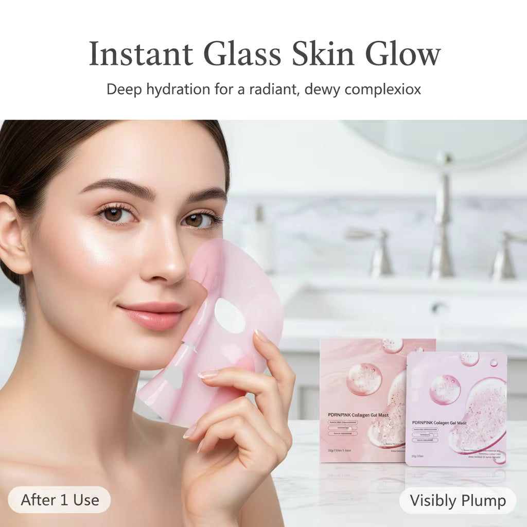 PDRN Sodium DNA Collagen Face Mask Bio-Collagen Hydrogel Sheet Mask for Skin Barrier Recovery and Glow