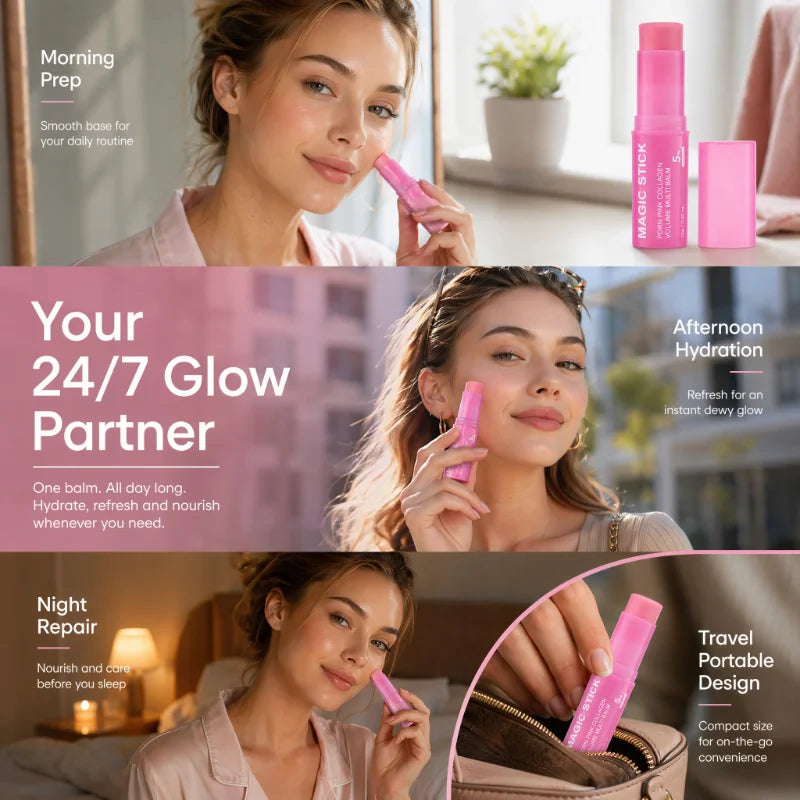 PDRN Pink Collagen Stick Multi-Effect Serum with Volufiline ,for Use Around the Eyes,neck,forehead, Nasolabial Folds and Lips