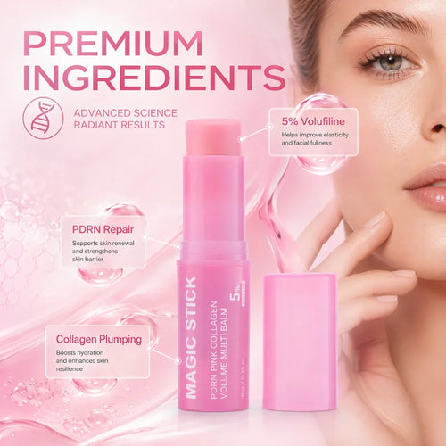 PDRN Pink Collagen Stick Multi-Effect Serum with Volufiline ,for Use Around the Eyes,neck,forehead, Nasolabial Folds and Lips