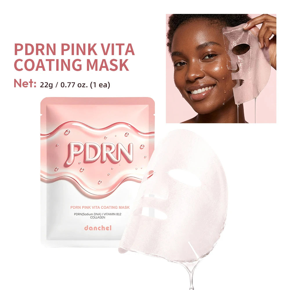 Salmon DNA PDRN Pink Vita Facial Mask Korean Glass Skin Hydrate Firm Balance Skin Care Sheet Mask