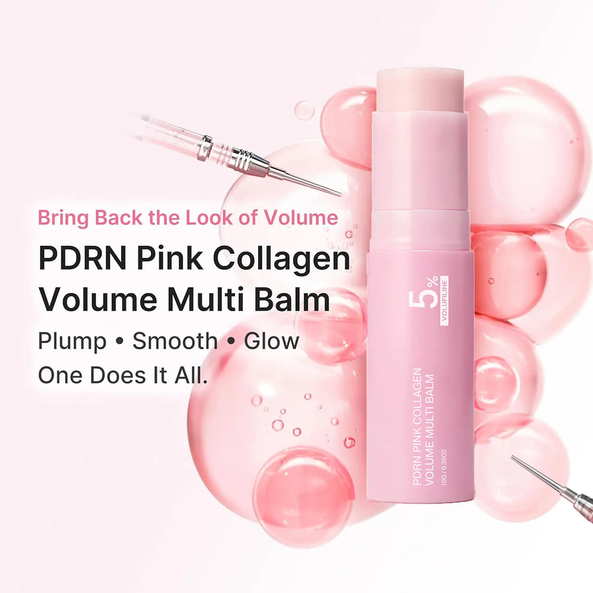 PDRN Pink Collagen Volume Multi Balm Stick Face Body Balm Cream Fine Lines Improvement Skin Portable Face Moisturizing Stick