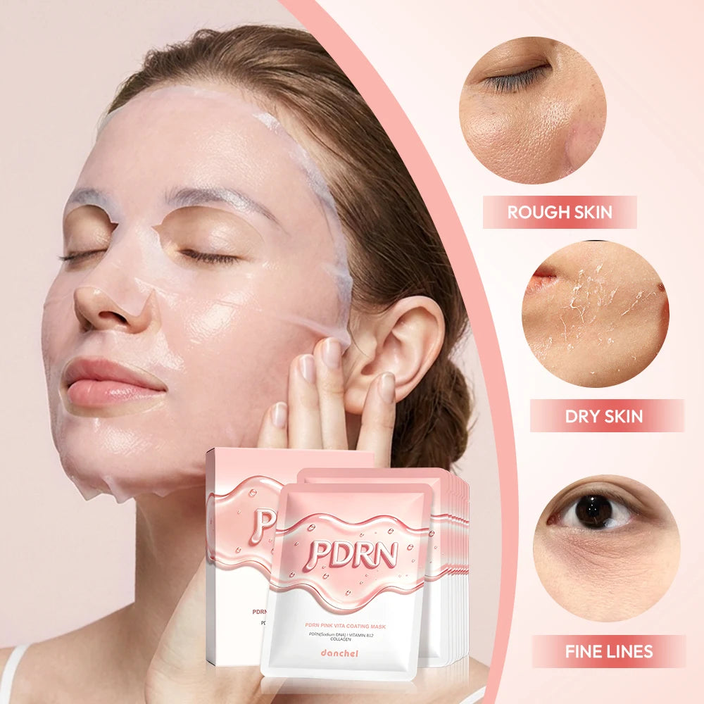 Salmon DNA PDRN Pink Vita Facial Mask Korean Glass Skin Hydrate Firm Balance Skin Care Sheet Mask