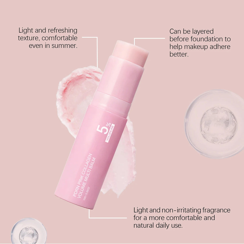 PDRN Pink Collagen Volume Multi Balm Stick Face Body Balm Cream Fine Lines Improvement Skin Portable Face Moisturizing Stick