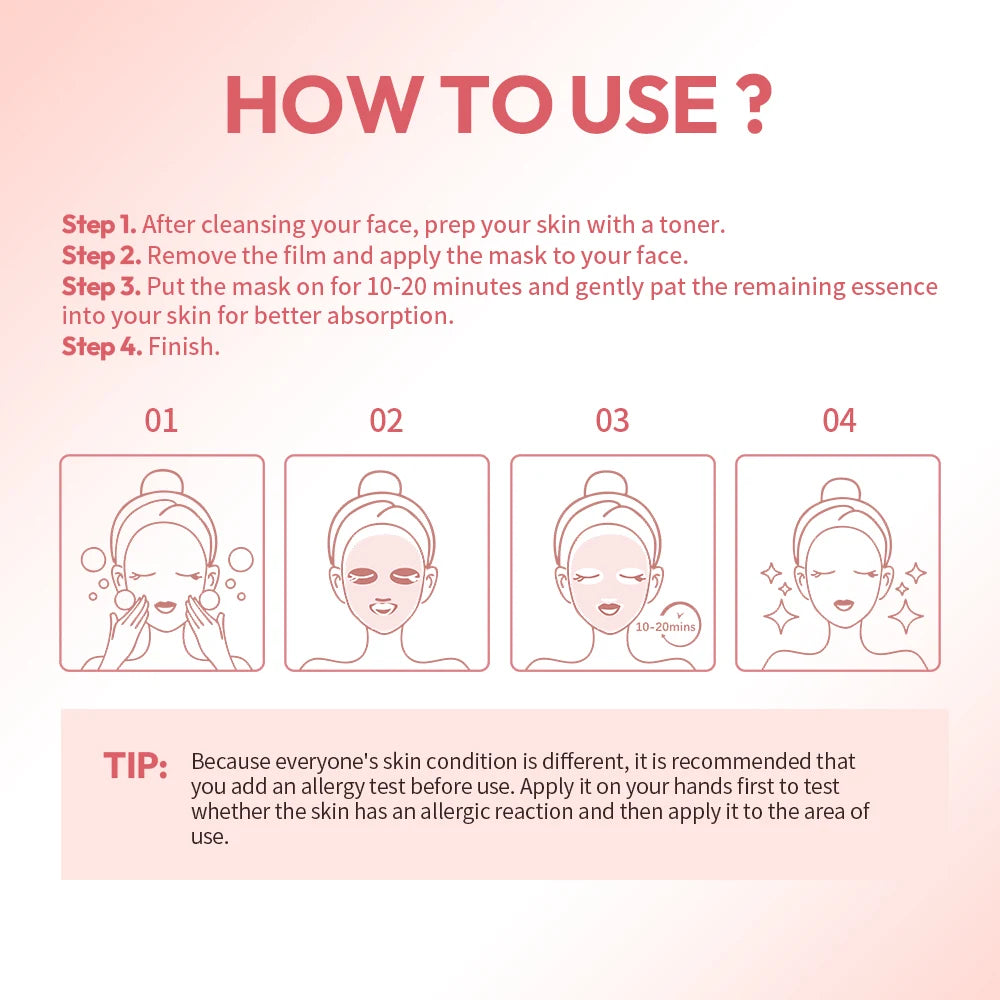 Salmon DNA PDRN Pink Vita Facial Mask Korean Glass Skin Hydrate Firm Balance Skin Care Sheet Mask
