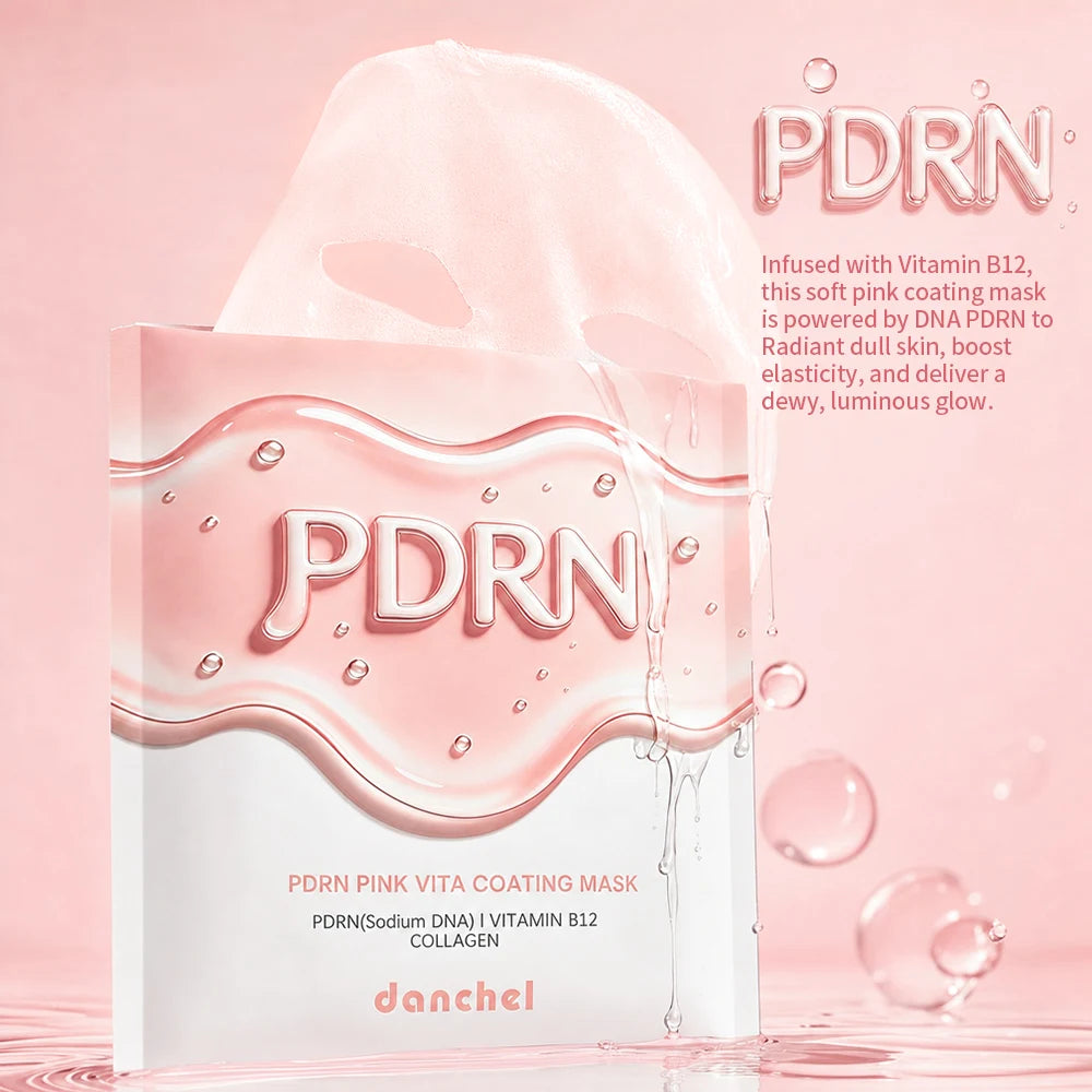Salmon DNA PDRN Pink Vita Facial Mask Korean Glass Skin Hydrate Firm Balance Skin Care Sheet Mask