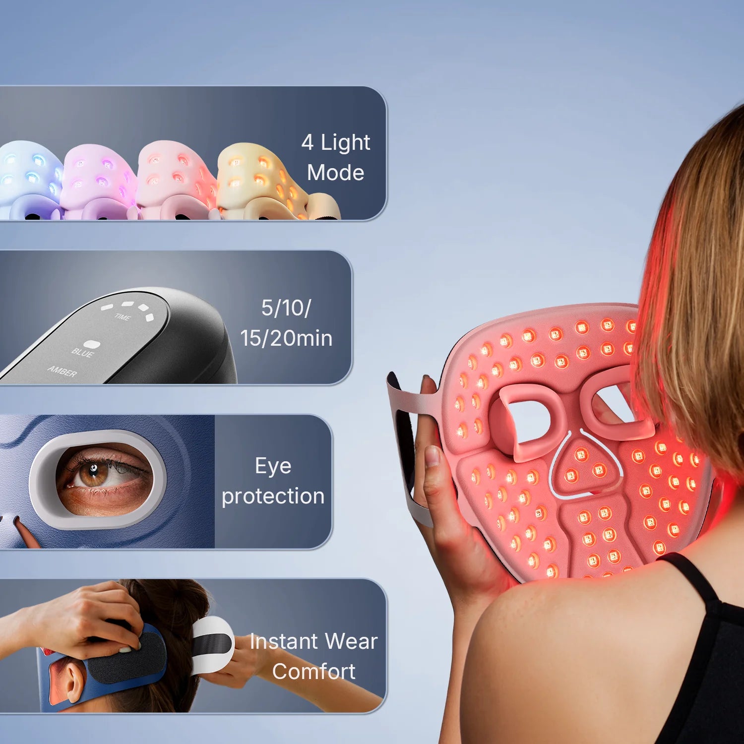 LED Red Light Therapy Face Mask – Multi-Wavelength PDT