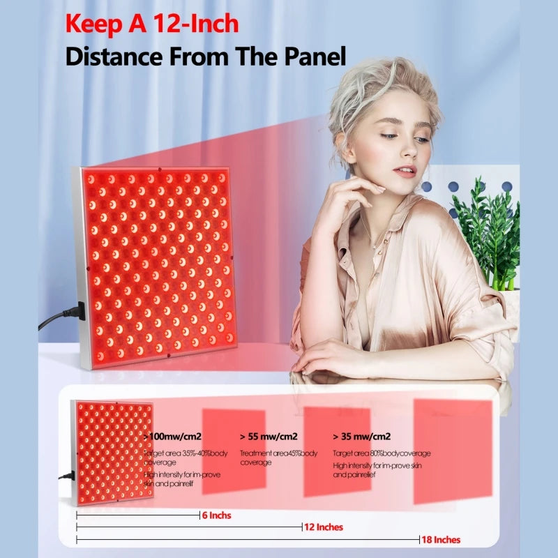 LED Red Light Therapy Panel – 225 LEDs For Skin & Pain