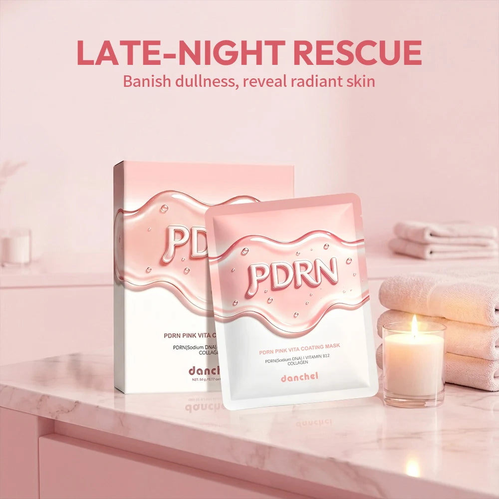 Salmon DNA PDRN Pink Vita Facial Mask Korean Glass Skin Hydrate Firm Balance Skin Care Sheet Mask