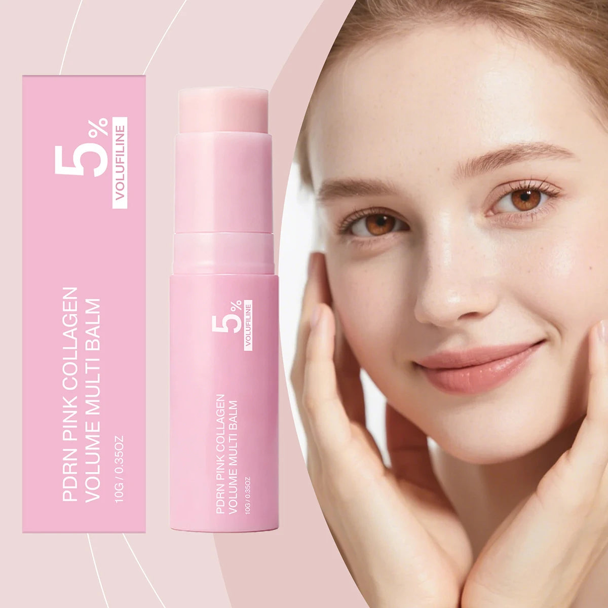PDRN Pink Collagen Volume Multi Balm Stick Face Body Balm Cream Fine Lines Improvement Skin Portable Face Moisturizing Stick